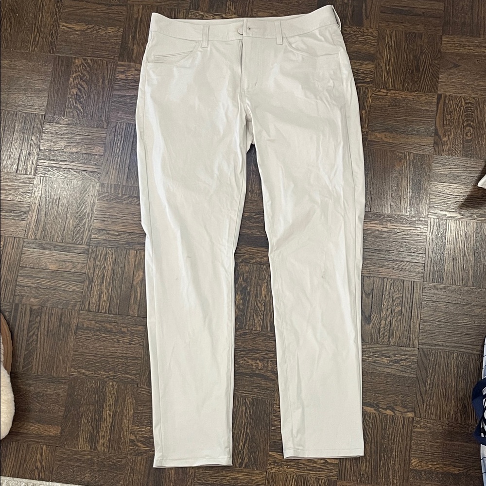 RHONE light khaki Slim Chino Pants
